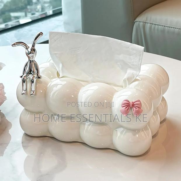 *Bubble Tissue Box /Serviette Holder-Black White - thumbnail 2