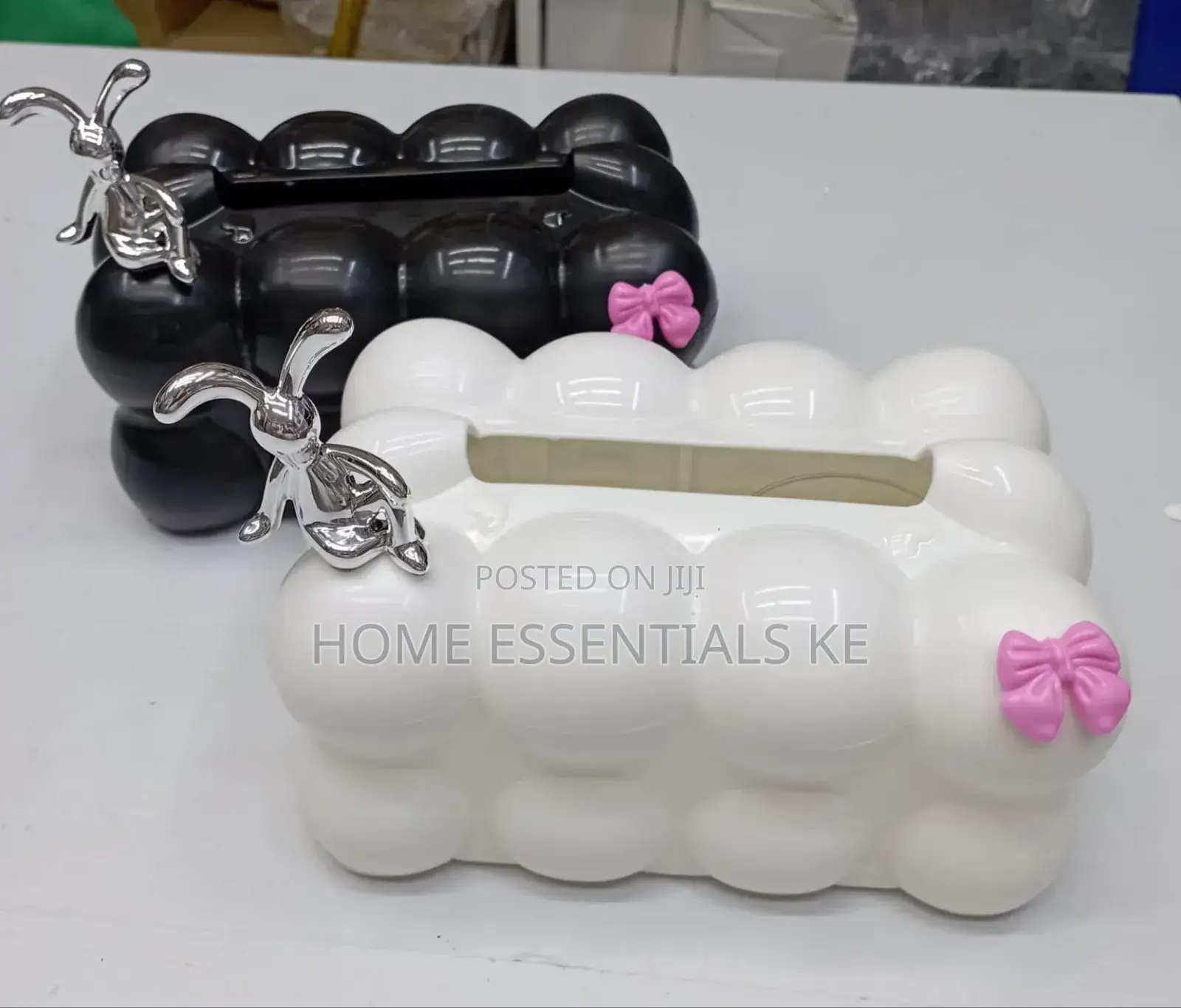 *Bubble Tissue Box /Serviette Holder-Black White