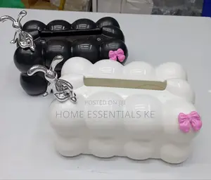 *Bubble Tissue Box /Serviette Holder-Black White