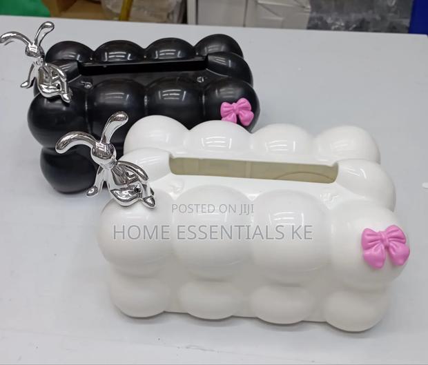 *Bubble Tissue Box /Serviette Holder-Black White - thumbnail 4