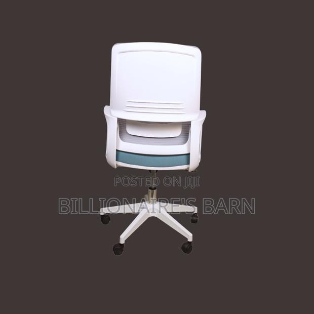 Ergonomic Mid-Back Mesh Chair in White Finish, - thumbnail 3