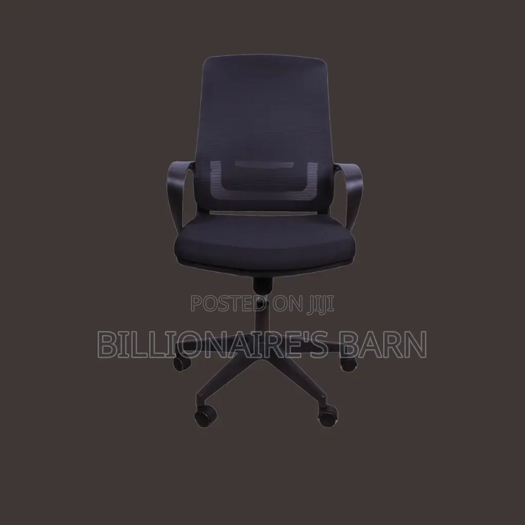 Black Ergonomic Mesh Office Chair (Mid Back, Lumbar Support),