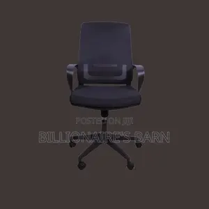 Black Ergonomic Mesh Office Chair (Mid Back, Lumbar Support),