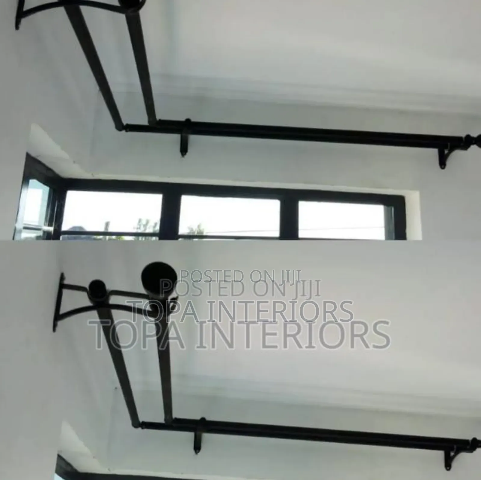Local Corner Curtain Rods U-shaped Jua Kali Curtain Rods