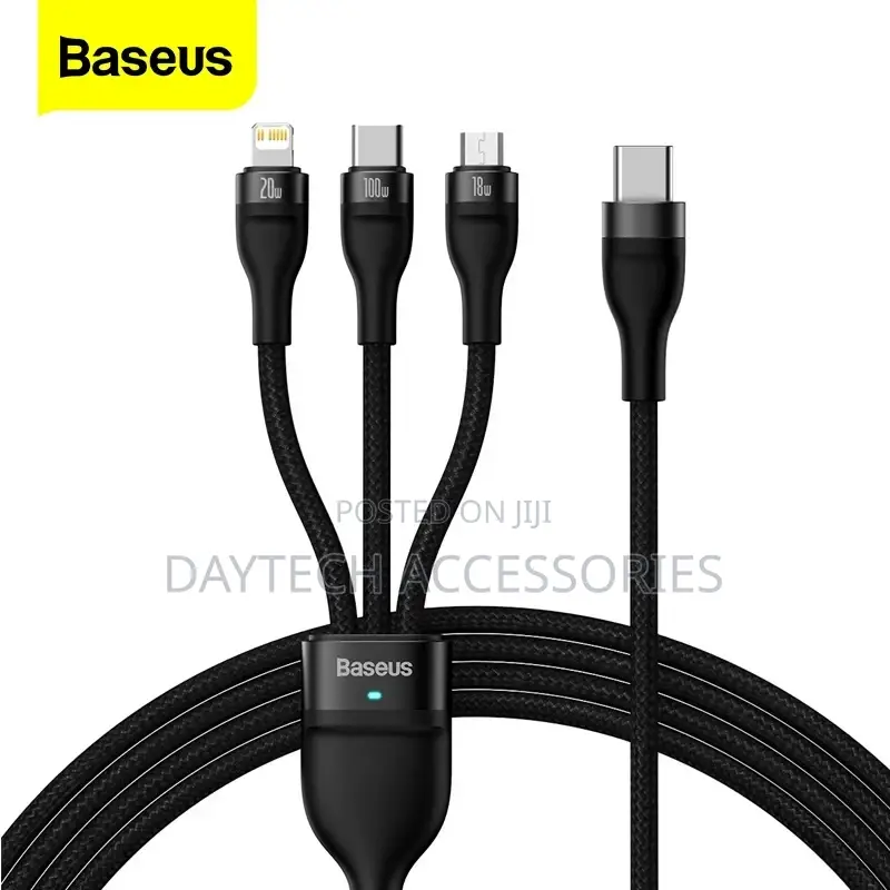 Baseus Rapid Series 3-in-1 Fast Charging Data Cable Type-C to M+L+C Pd