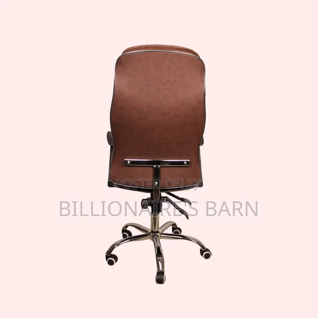 Ergonomic Executive Leather Chair — Padded Armrests.