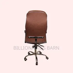 Ergonomic Executive Leather Chair — Padded Armrests.