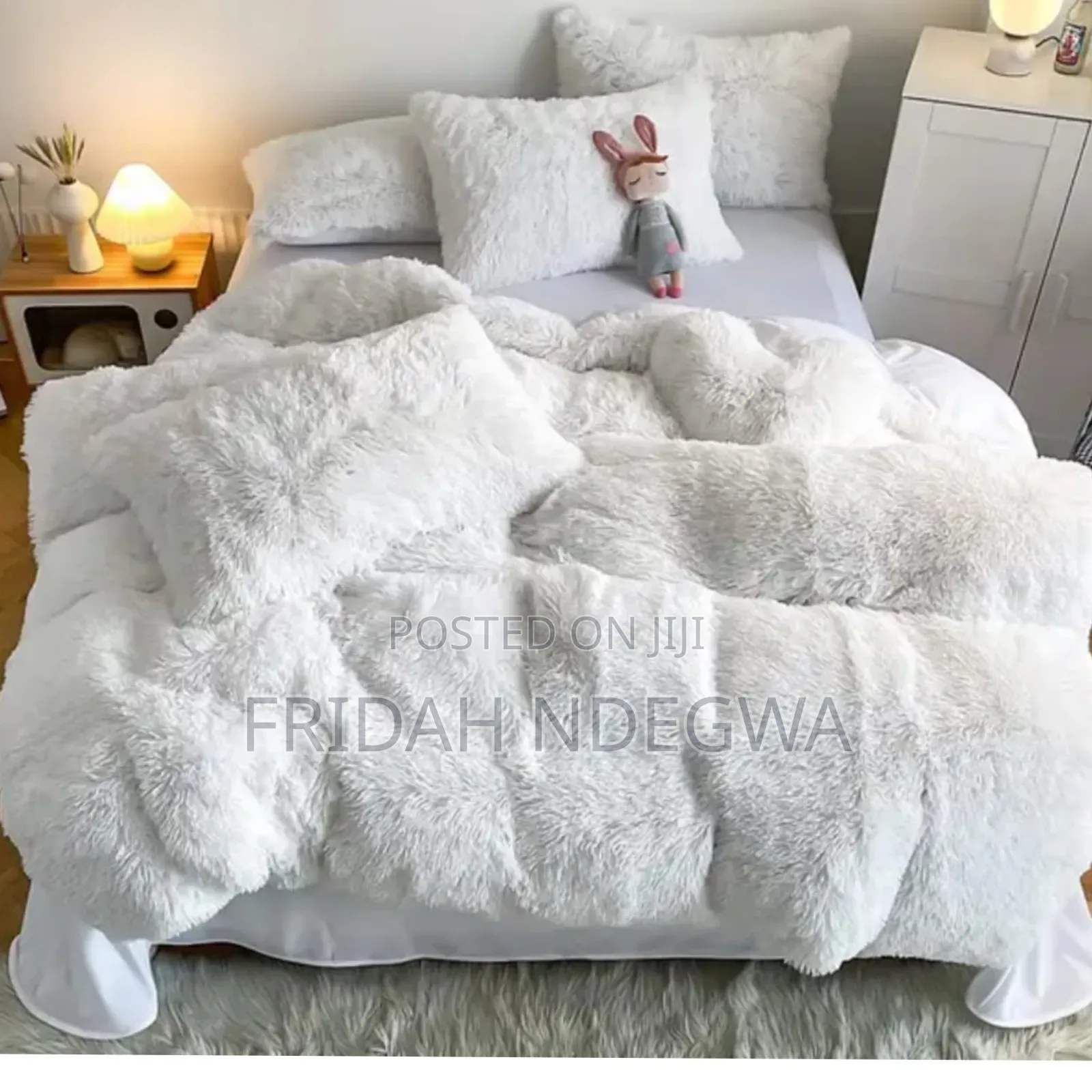 6pc Luxury Designs Velvet Plush Fluffy Duvet Set