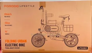 Porodo Lifestyle Folding Urban Electric Bike – Black