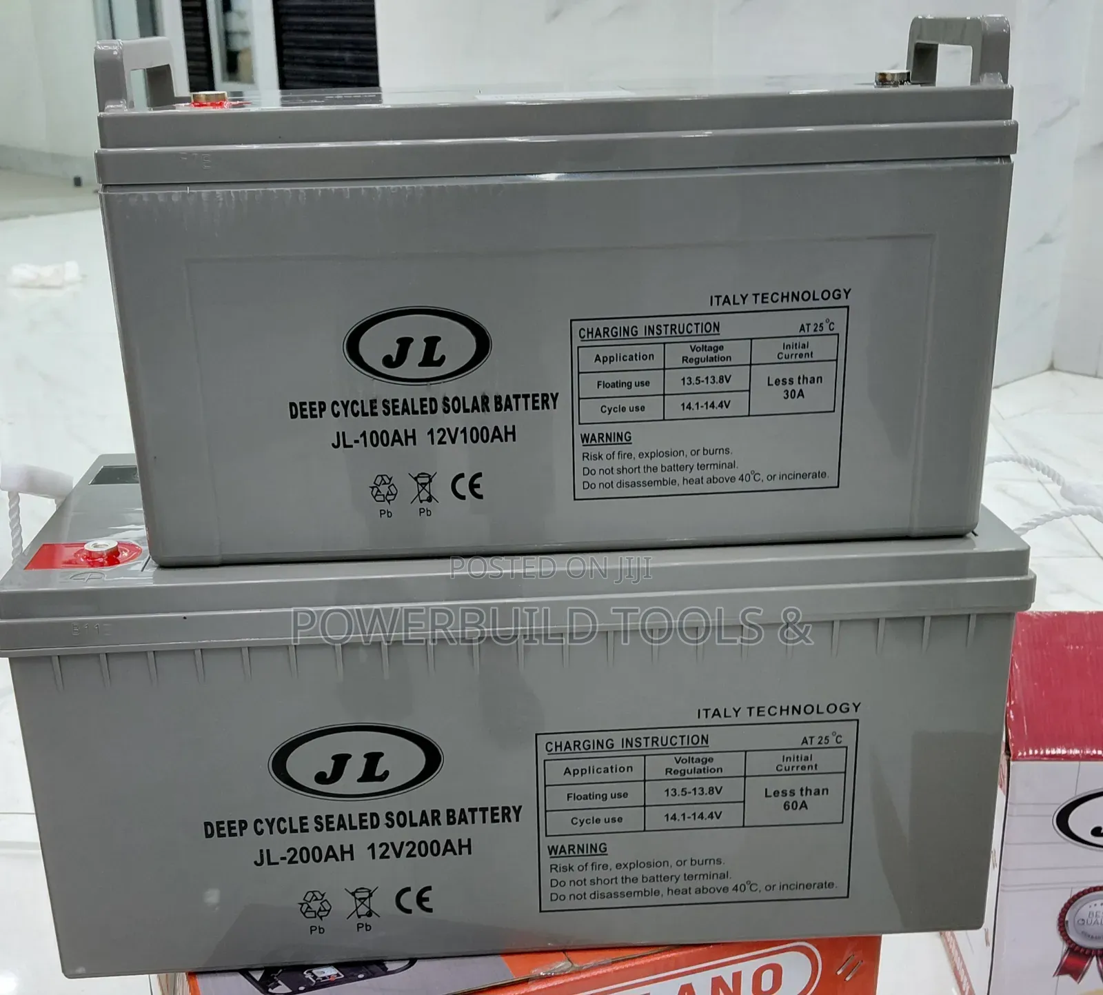 Jl-12v 100ah Deep Cycle Solar Battery