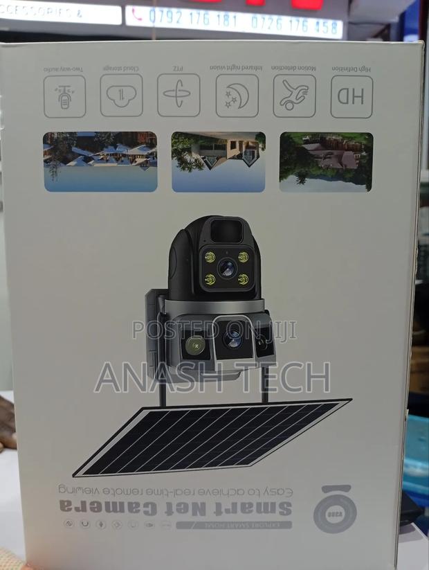 V380 Pro Wifi Solar Dual Lens Camera - main view