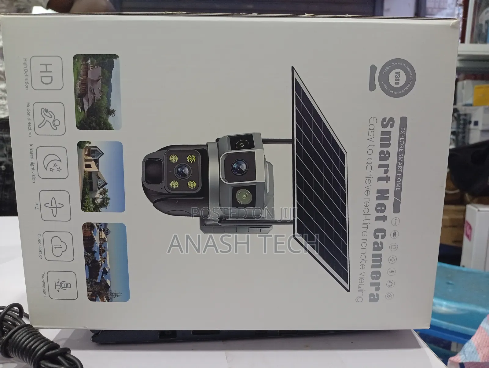 Solar CCTV V380 Wifi Camera 2mp Hd Video Smart Net Camera