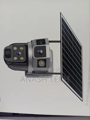Full Hd 4mp+4mp Video Quality Wifi Solar Dual Lens CCTV