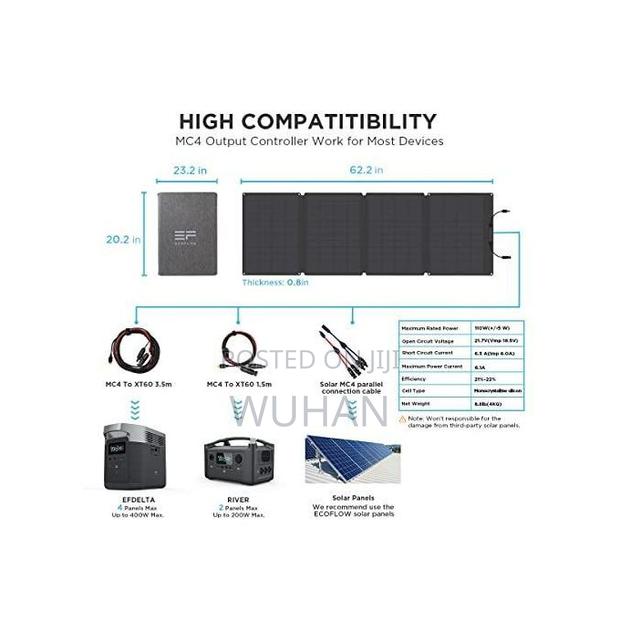Power Station, Foldable Solar Charger Chainable With Kickstand, - thumbnail 3