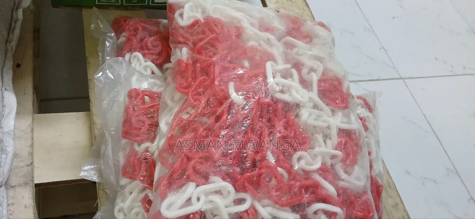 Pvc Security Barrier Chain Red White 25mtrs