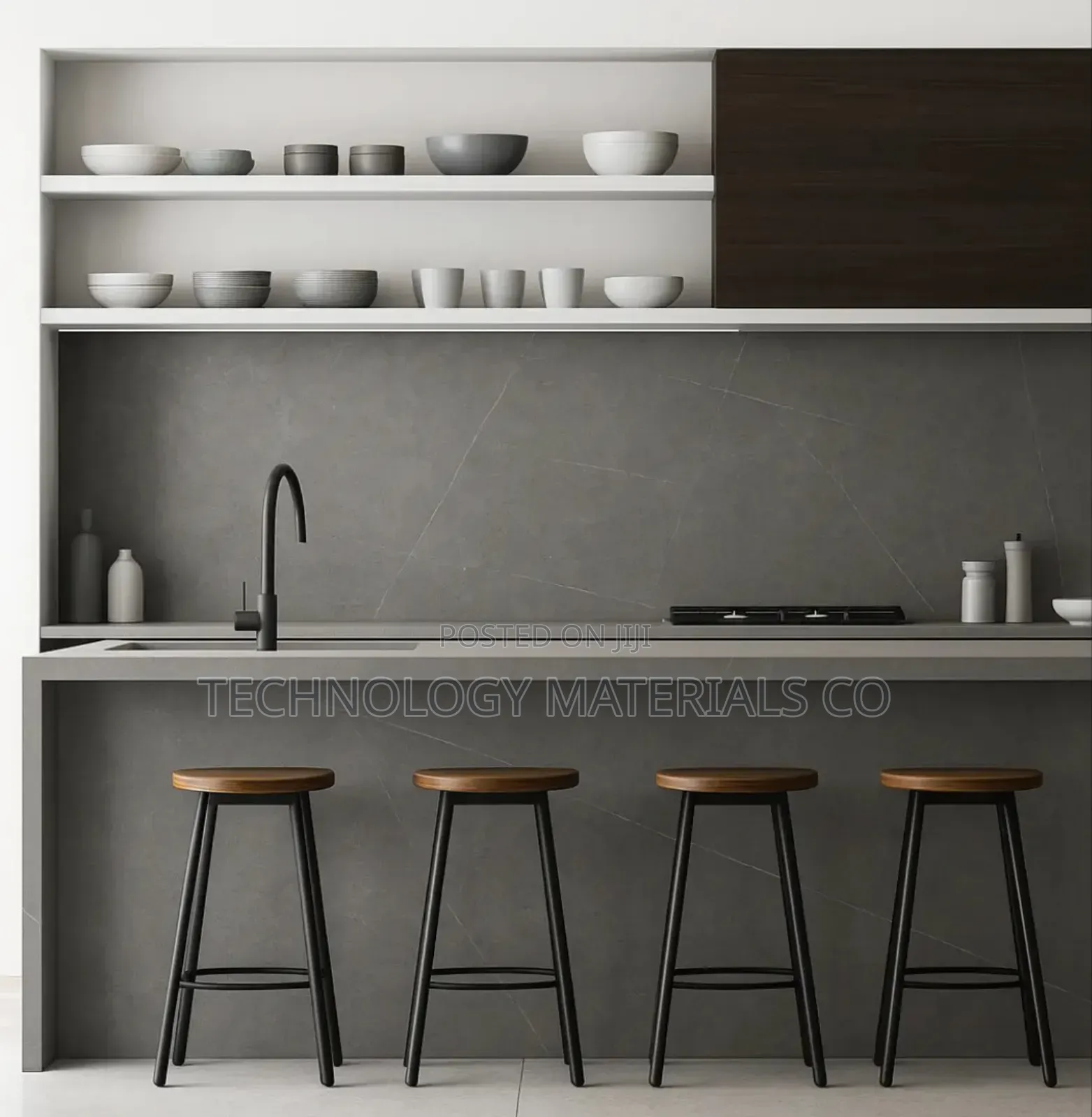 Armani Grey Island Sintered Stone 320cm * 160cm * 12mm