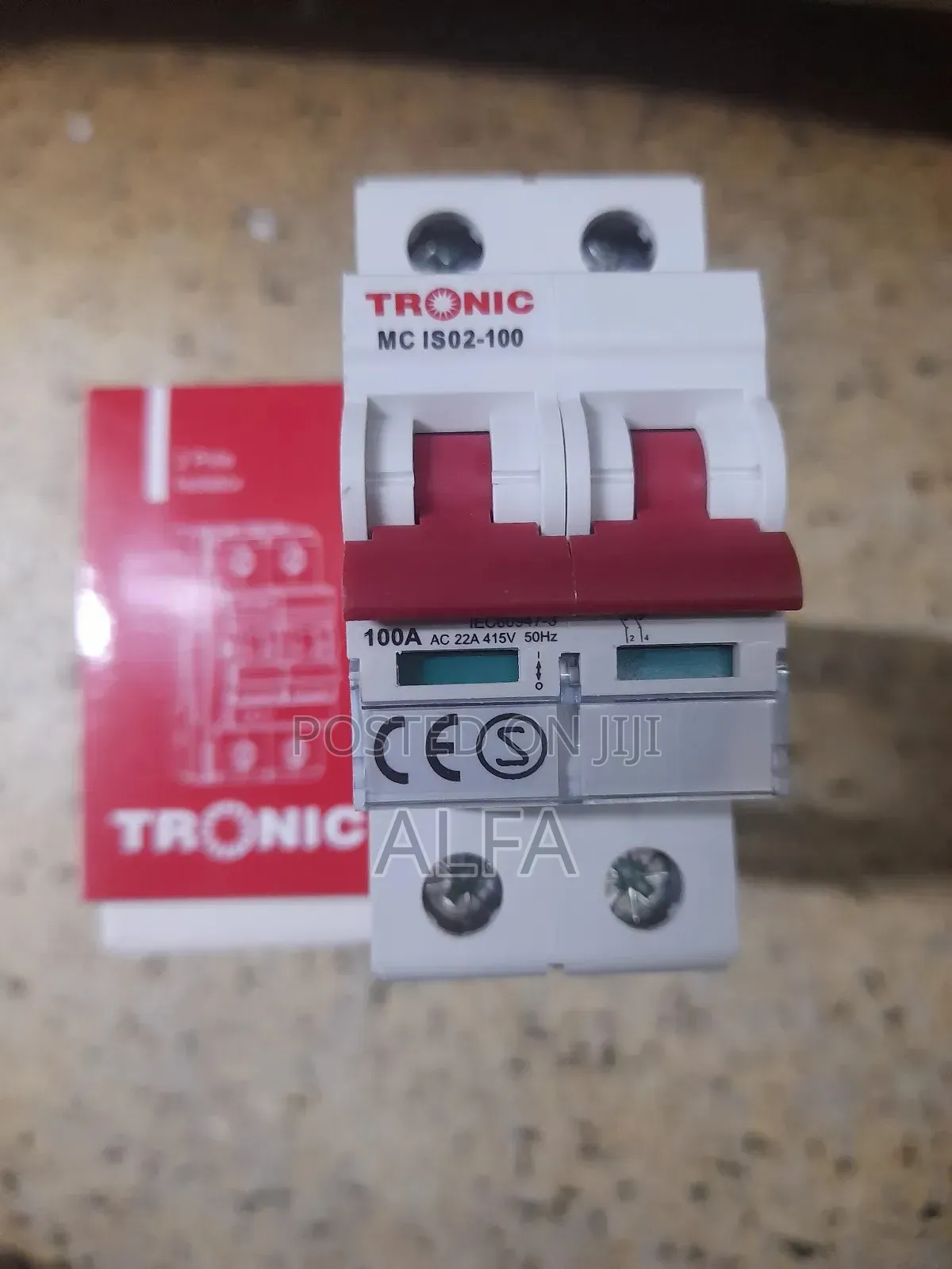 Isolator 2pole 100amps