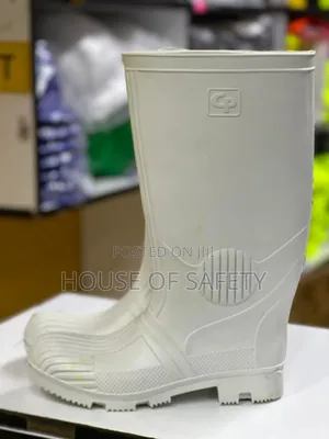 Black And White Workmaster Gumboots.