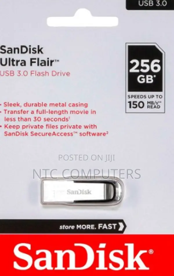 Sandisk 256gb Ultra Flair Usb 3.0 Flash Drive