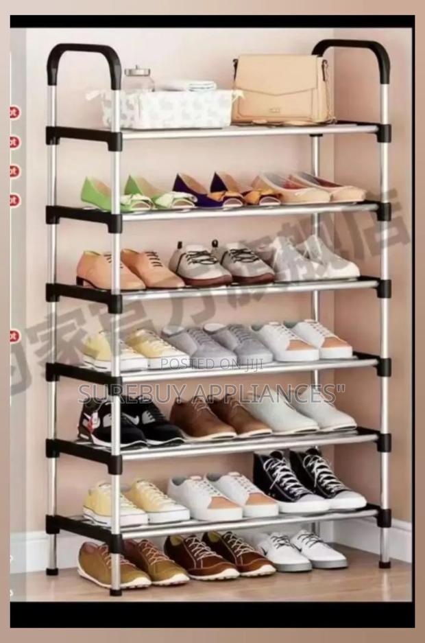 Adjustable Shoe Rack Black