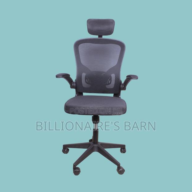Orthopedic Grey Ergonomic Office Chair ,— Strong Stable Base
