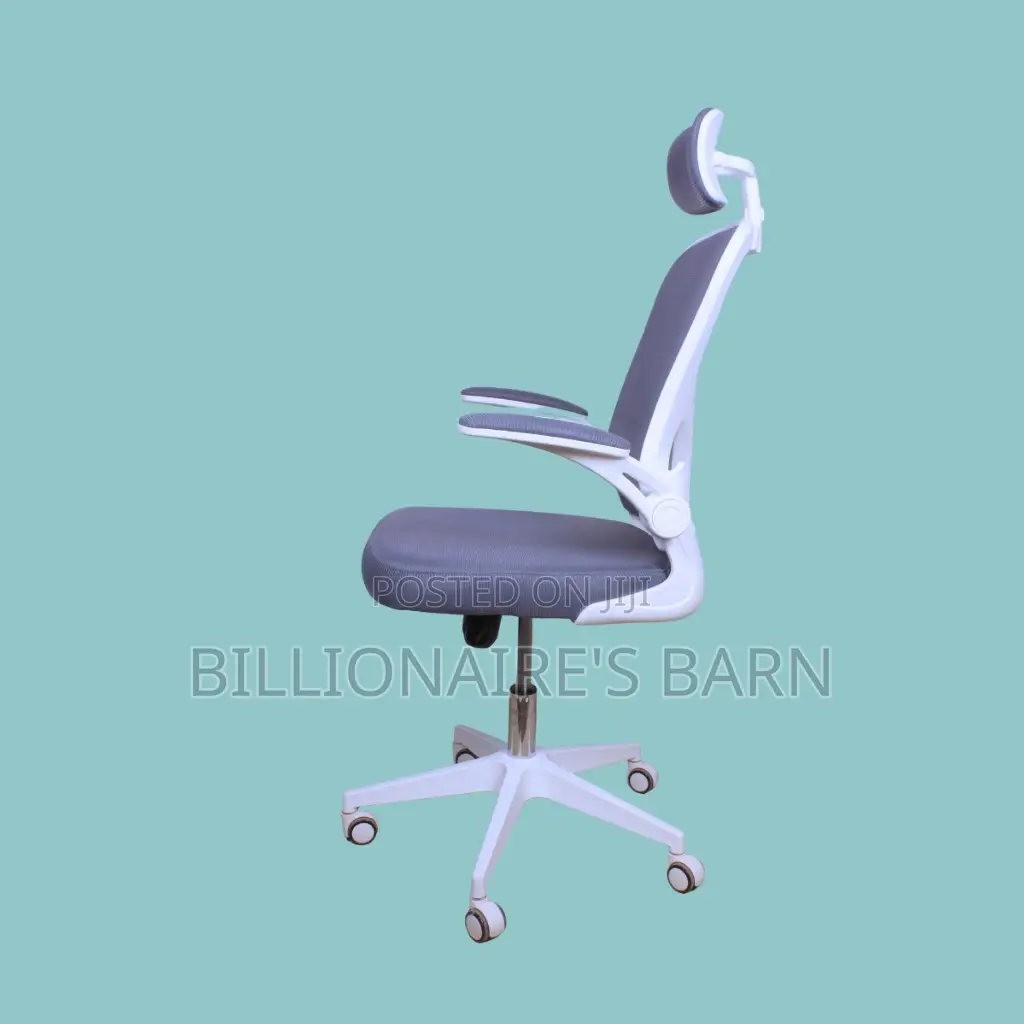 Comfy White Ergonomic Office Chair | Lumbar Support