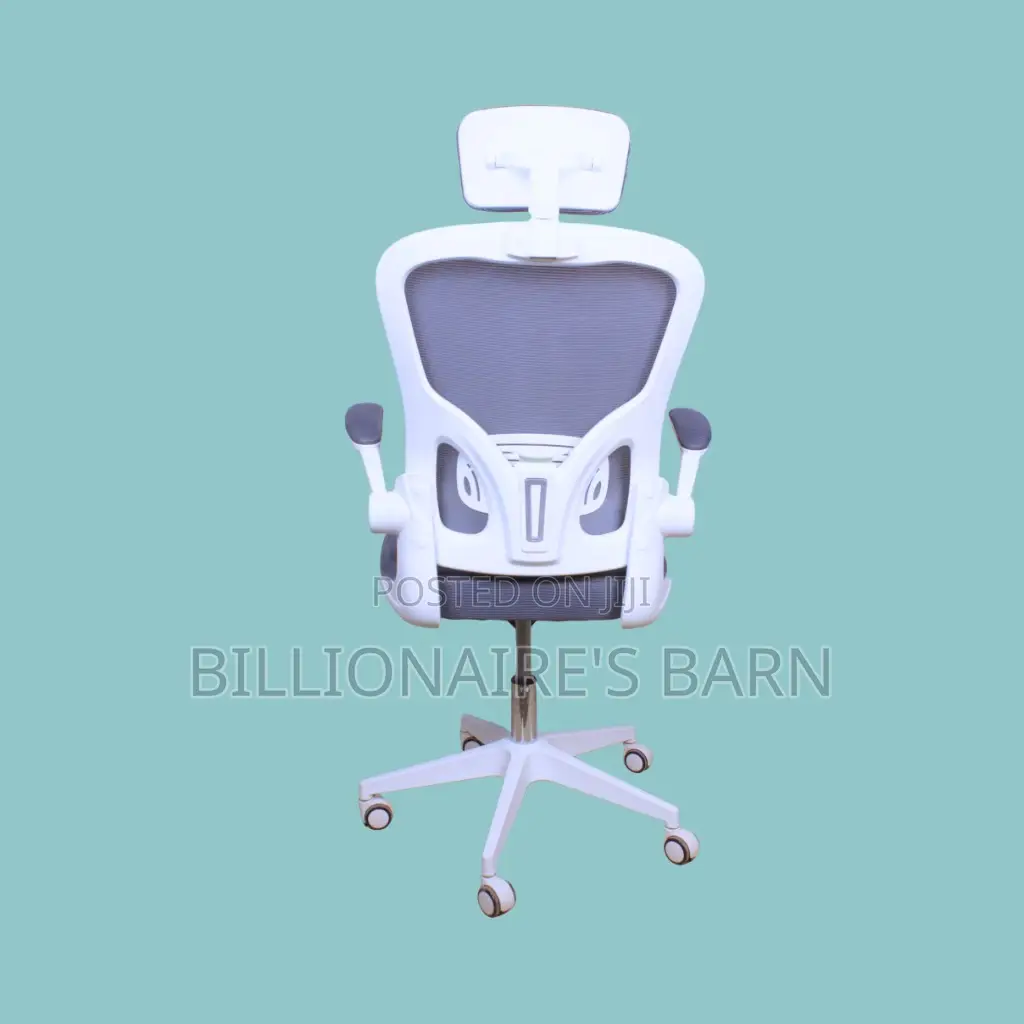 Comfy White Ergonomic Office Chair | Lumbar Support