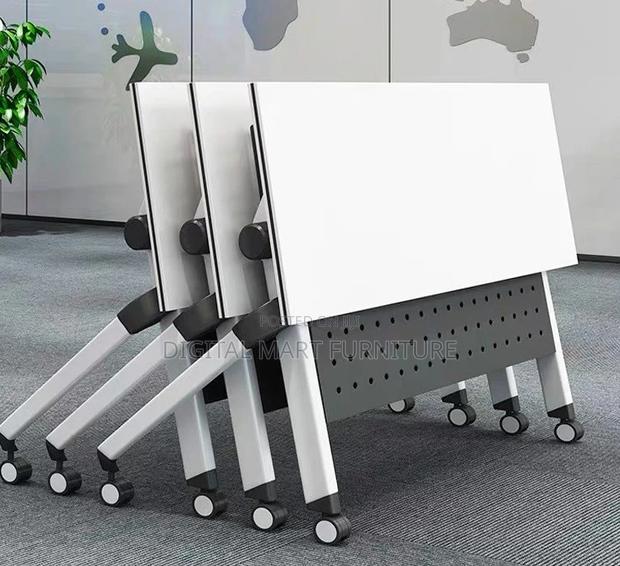 Office Table : White Medium Foldable Office Table - thumbnail 3