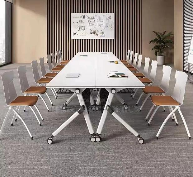 Office Table : White Medium Foldable Office Table - thumbnail 5