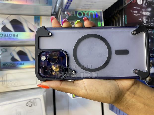 Losin Magnetic Stand for iPhone 15 Pro Max Metal Frameless Case - main view