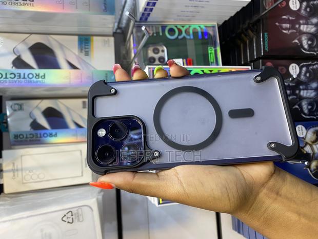 Losin Magnetic Stand for iPhone 15 Pro Max Metal Frameless Case - thumbnail 2