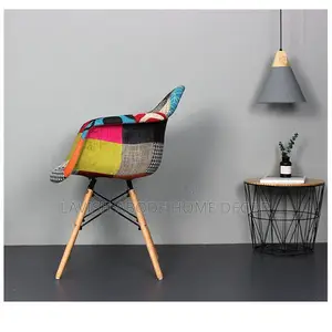 Patchwork Bucket Eames Accent Chair Multicolored