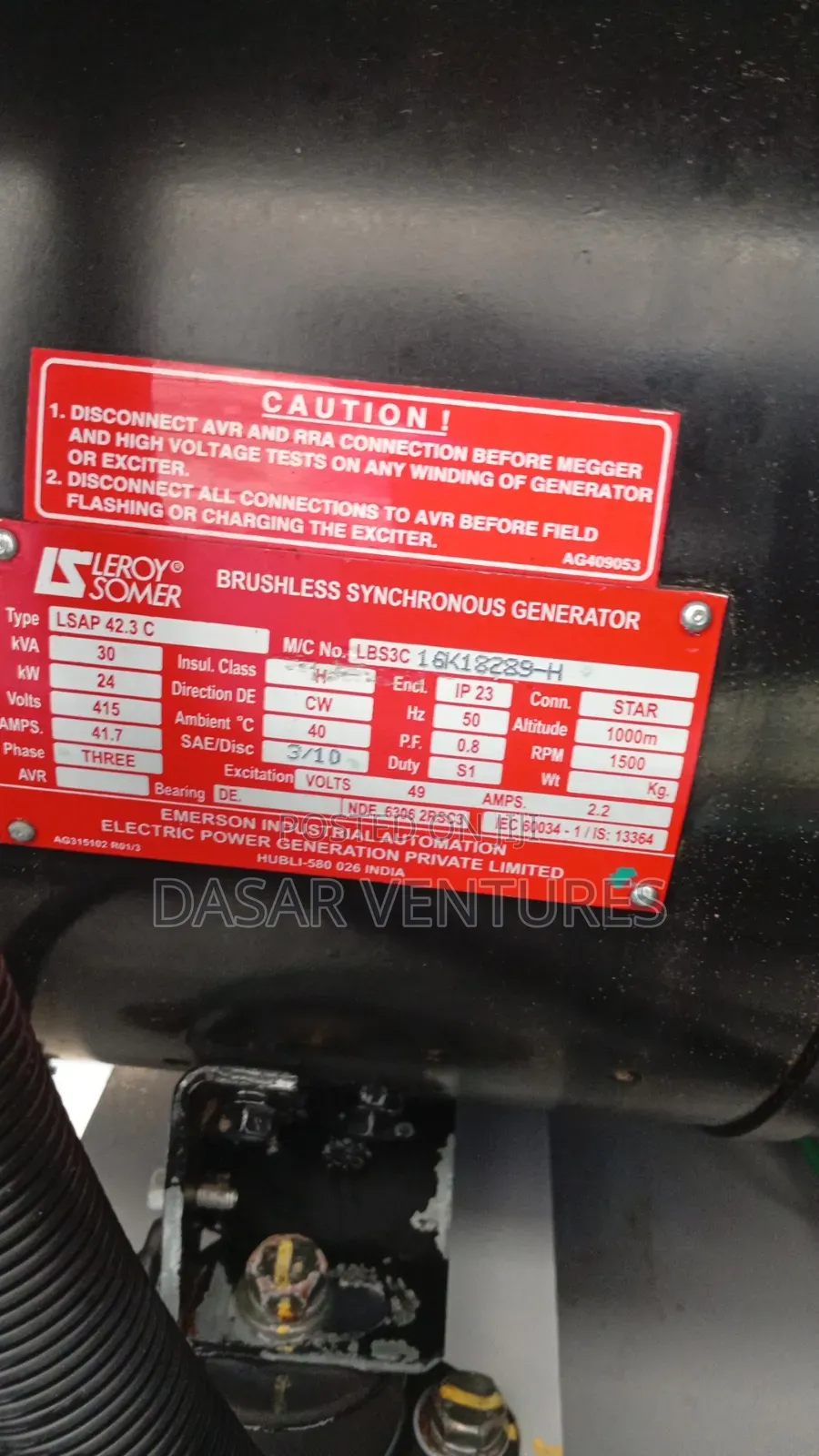Generator 30kva Ex Uk
