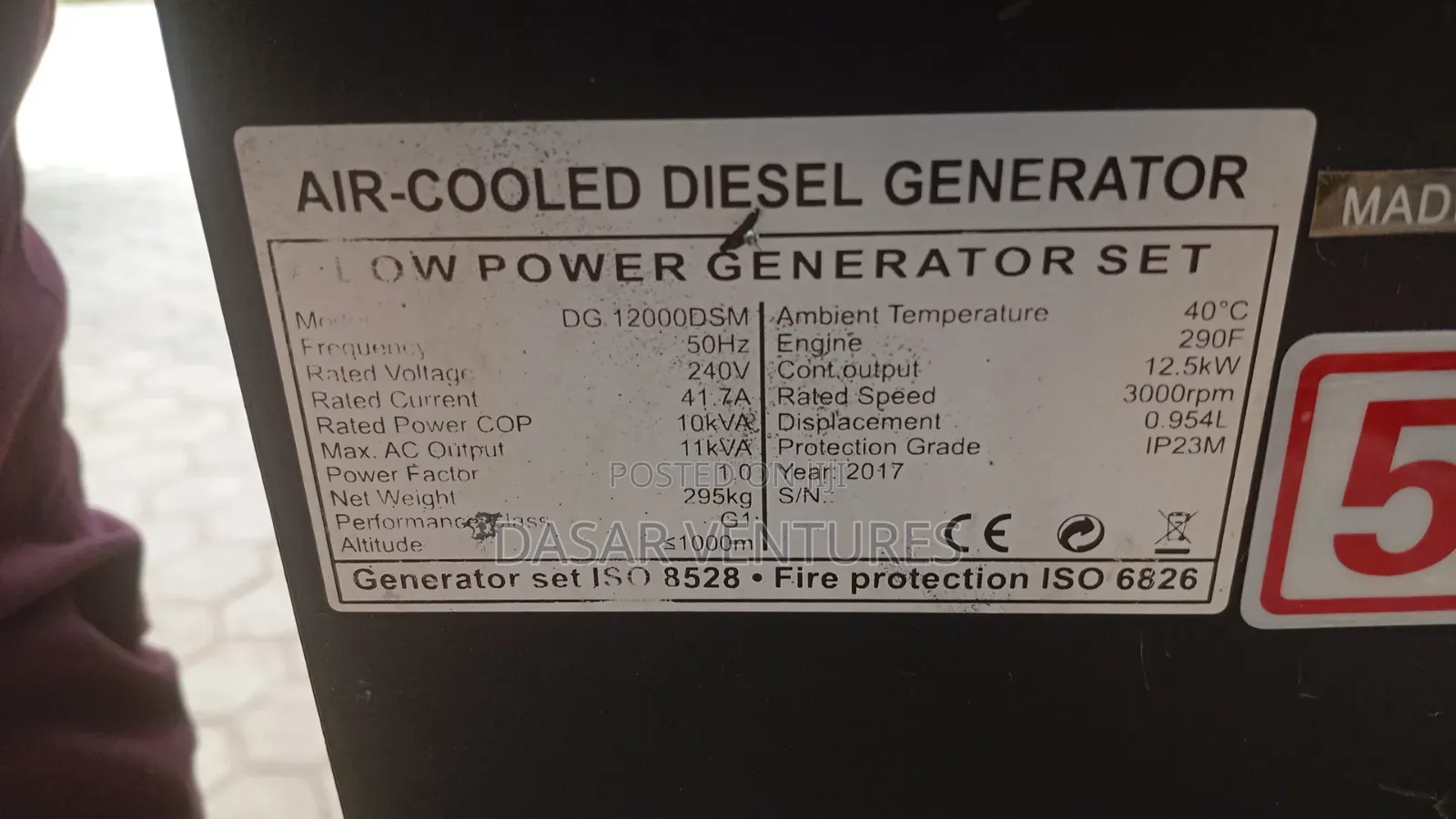 Generator Hire 10kva Sdmo