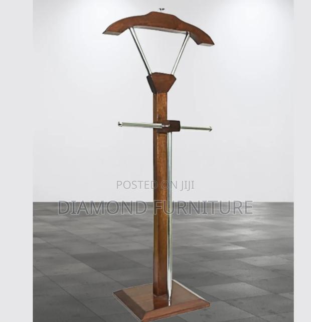 Office Furniture;Modern Mahogany Coat Hanger Stand With Multiple Hooks