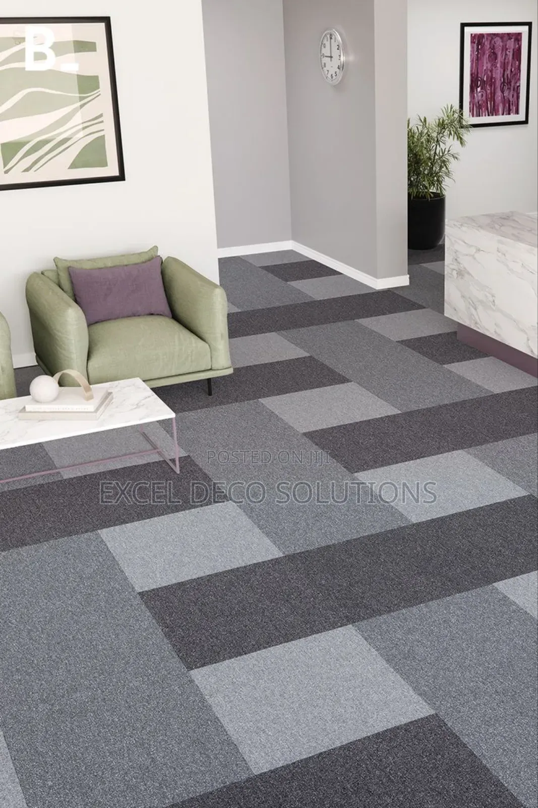 Heavy-Duty Commercial Carpet Tiles – Strong Stylish Finish