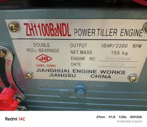 Walking Tractor 16hp Jiangdong Key Start Engine