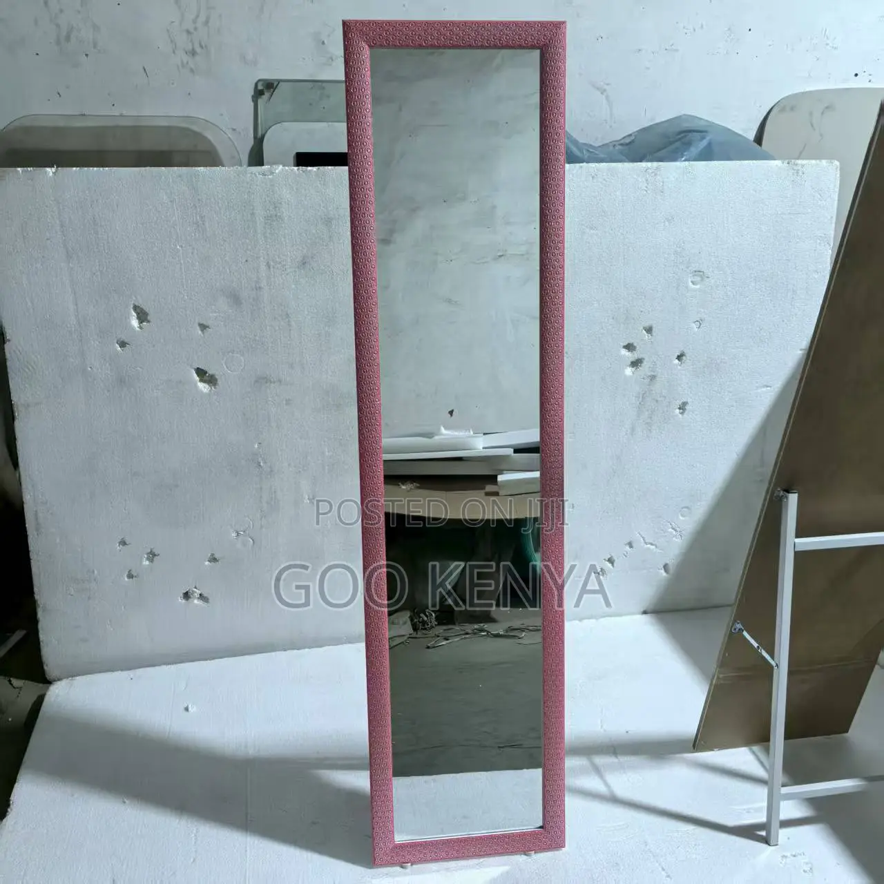 Standing Mirror; European Style Solid Wood Full-Length Mirror