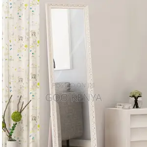 Standing Mirror; European Style Solid Wood Full-Length Mirror