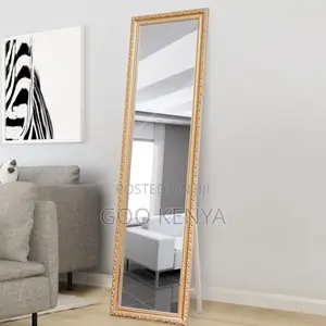 Standing Mirror; European Style Solid Wood Full-Length Mirror