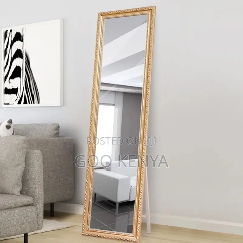 Standing Mirror; European Style Solid Wood Full-Length Mirror