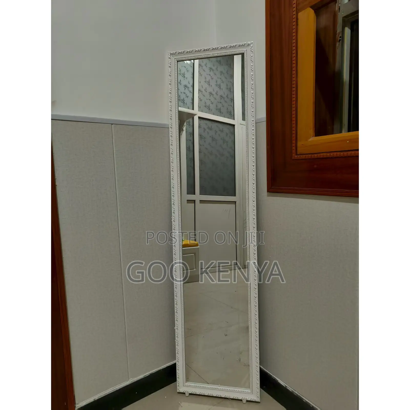 Standing Mirror; European Style Solid Wood Full-Length Mirror