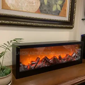 Led Fireplace Decor Red 100cm