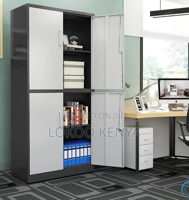 Office Cabinet : 4 - Door Grayish Office Cabinet - main view