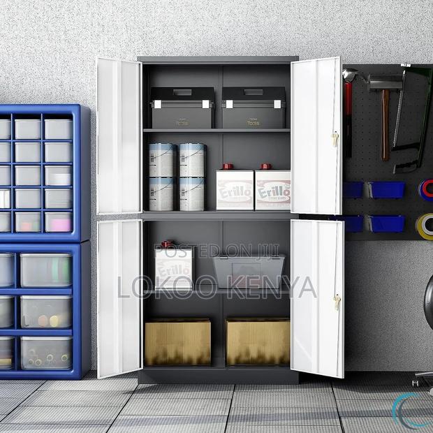 Office Cabinet : 4 - Door Grayish Office Cabinet - thumbnail 5