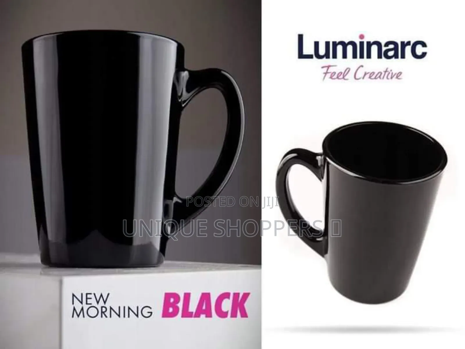 V9401: Luminarc New Morning Black Mug Six Piece _Now Available_