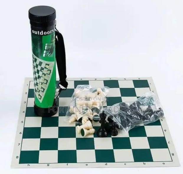 Portable Tournament Chess Board Game Mat - main view