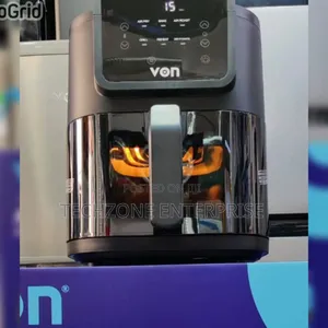 Von Vaf050dstk Slim Digital Air Fryer, 5l With Digital Touch Panel 