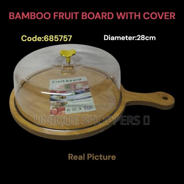 Bamboo Fruit Board With Cover 28cm Now Available - main view