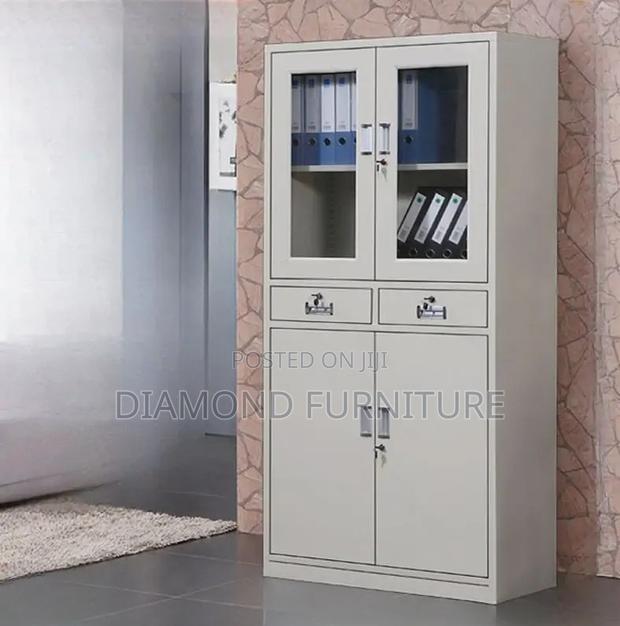 Office Furniture; -Durable 2-Door Metallic Cabinet With Locking System